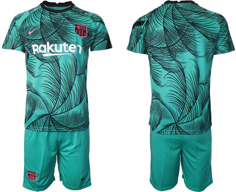 Men 2020-2021 club Barcelona green training suit Soccer Jerseys